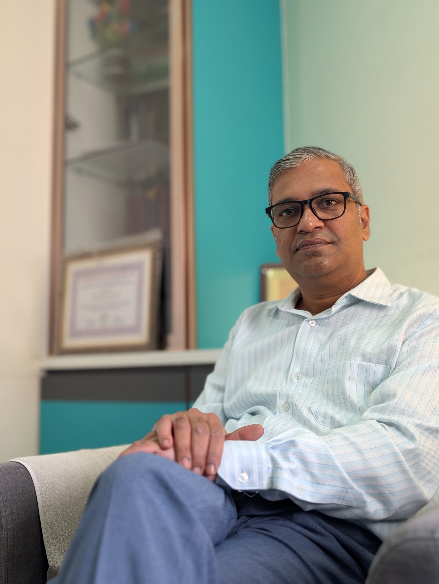 Dr. Sandeep Pansare in the consulting room at the centre