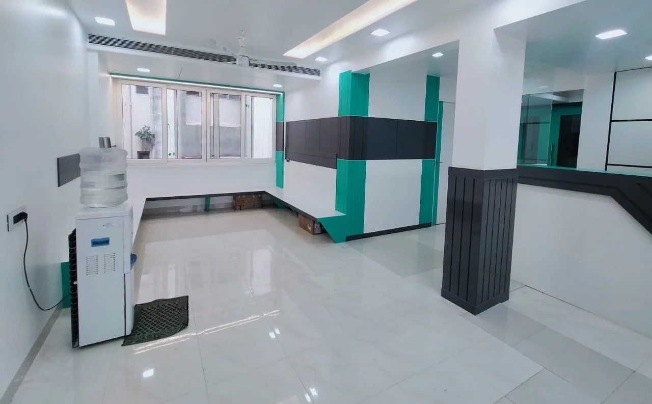Inside the centre, looking towards the reception